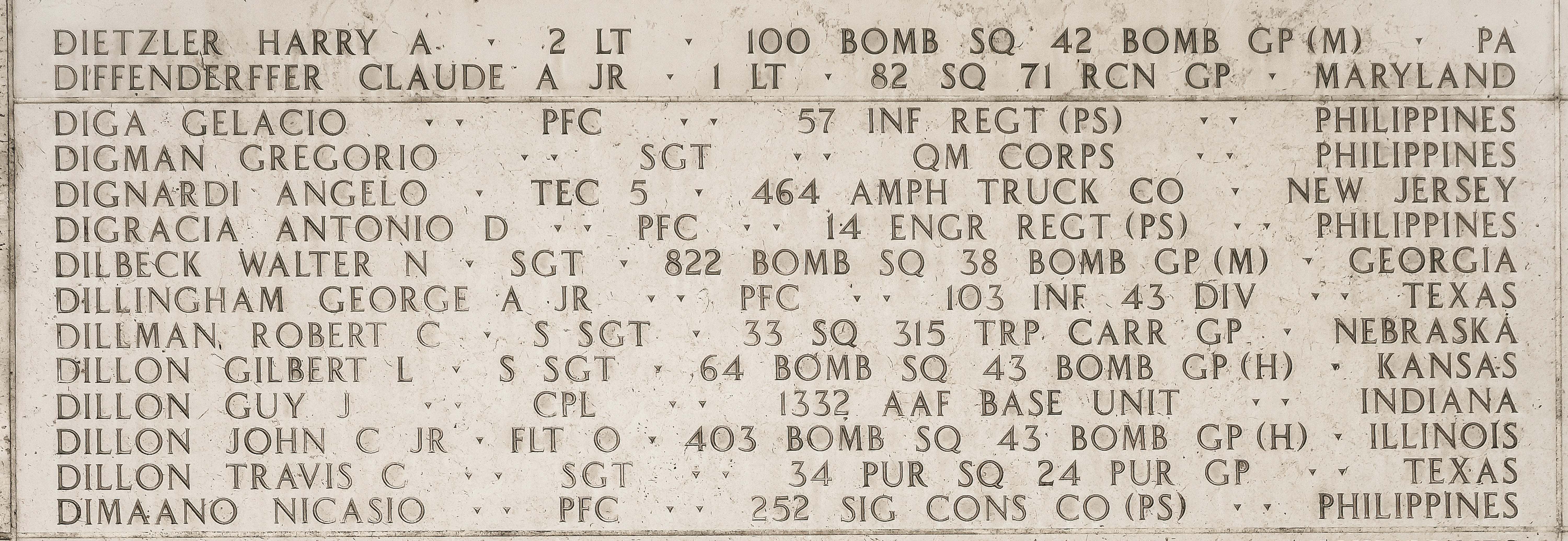 Claude A. Diffenderffer, First Lieutenant